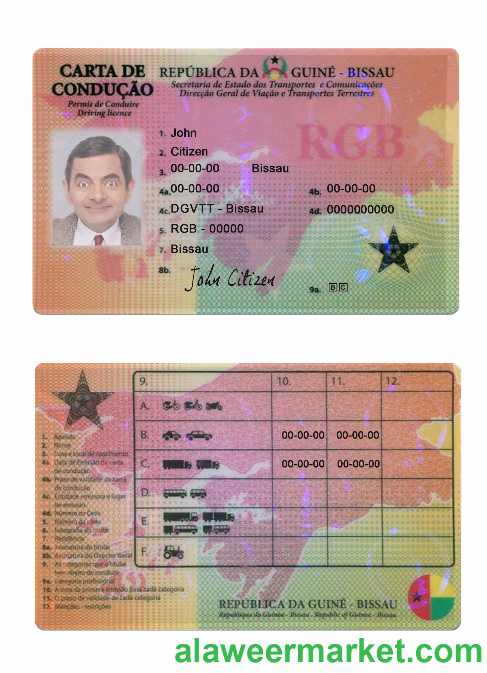 Guine-Bissau driving license